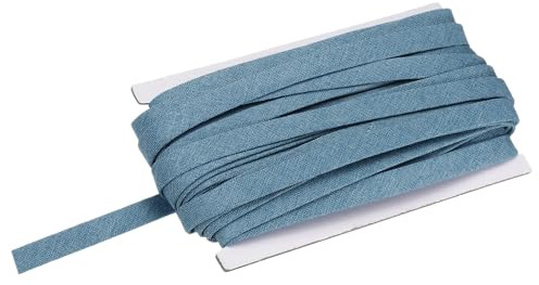 QUARKZMAN Cinta De Sesgo Doble Plegada 1/2 Pulgada X 15 Yardas Cinta De Algodón Para Costura Manualidades DIY Azul Claro