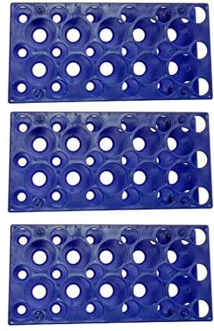 MUHWA Zentrifugenröhrchen-Ständer, 28 Positionen, für 10/15/50 ml, Polypropylen, Blau, 3er-Set