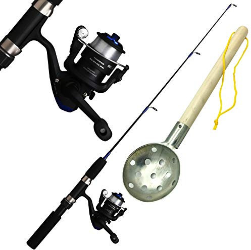 PALADIN Fishing Eisangel Set Basic - Profi Eisrute + Stationärrolle + Eisschöpfer - EIS Angelset Pro Combo