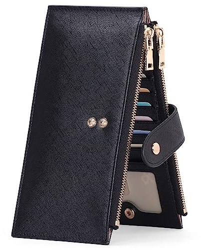 GOIACII Slim Multi-Slot Wallet RFID-Blockierung Lange Geldbörse Frauen Kreditkarteninhaber Zipper Münze Geldbörse Karte Brieftasche Frauen
