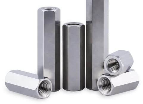 4 Stück M5 x 8 mm Abstand, 20 mm lang, 304 Edelstahl-Sechskant-Verbindungsgewinde