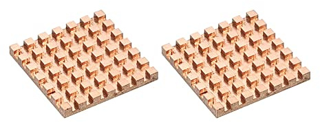 sourcing map 2 Stück Kühlkörper-Kit aus reinem Kupfer 30x30x3mm für IC-Chip-MOS-Speicher Wärmeableitung mit Wärmeleitpads
