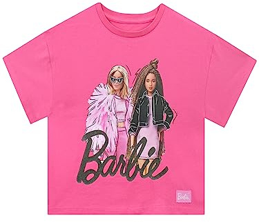 Barbie Maglietta Ragazze | Ragazze Rosa Magliette | Vestiti Barbies per Bambine | Merchandising Ufficiale | 7-8 Anni