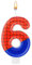 Spider Themed Birthday Candles, Grid Spider Candles Number Candle Cake Topper Candle Birthday Cake Candles Birthday Cake Decorations for Boy Birthday Party Halloween Party Supplies (6)
