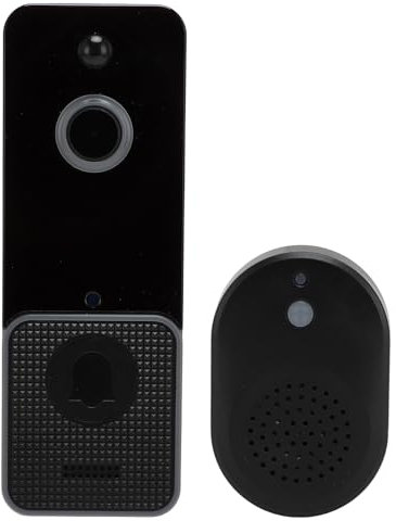 1080P Dörrklocka Videokamera, 2,4 5G Wi Fi Smart Visual Dörrklocka med Ringsignal, 2-vägs Ljud, Röstväxlare, PIR-rörelsedetektion, IR Nattseende, Molnlagring