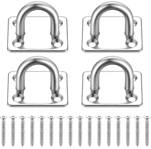 Lot de 4 crochets de plafond en acier inoxydable Support pour sac de frappe, hamac et yoga Charge maximale : 150 kg