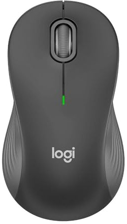 Logitech Signature M550L Kabellose Maus in Standardgröße, geräuschloses Klicken, Bluetooth oder USB-Verbindung, kompatibel mit Windows, MacOS, Linux, ChromeOS, iPadOS und Android, Graphit