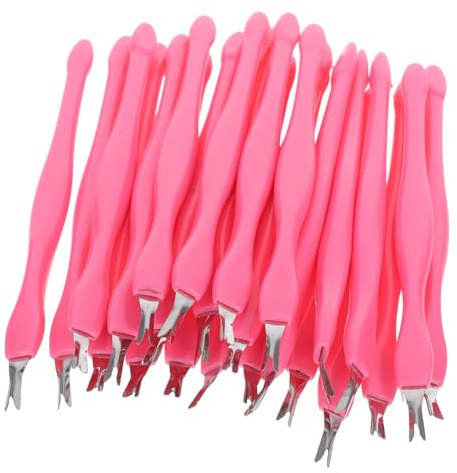 Healvian 24pièces Repousse-cuticules Outil de Précision et Fourchette à Cuticules Appareil de Soin des Ongles pour Utilisation Maison et Salon