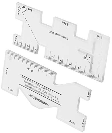 RiToEasysports Patch-Work Linjal Mini Hushållssömnadsmall Mått Ritsöm för Sömnadstillbehör 2st 10x4x0,3cm