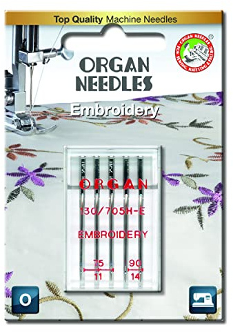 ORGAN 5 Nadeln Stärke 75-90 Embroidery - Sticknadeln