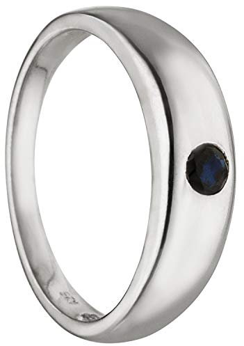 Jobo Kinder-Anhänger Taufring aus 925 Sterling Silber mit Safir