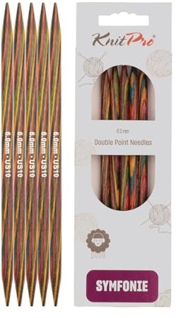 KnitPro Symfonie dubbelspetsiga nålar 15 cm (6 tum) | 6,00 mm