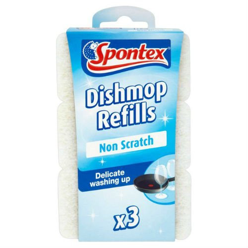 Spontex dishmop non Scratch Coque Recharge 3 par lot de 6