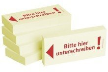 BIZSTIX® Business Haftnotizen Bitte hier unterschreiben! (5 Stk.)