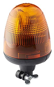 HELLA 2RL 006 846-001 Halogen Rundumleuchte - KL Rotaflex - 12V - gelb (amber) - Rohrstutzen - für Traktor, LKW, Gabelstapler