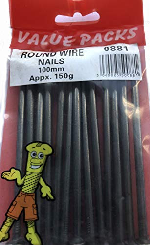 4 inch DIY Nails, Round Wire Nails 100 mm 180g Pack