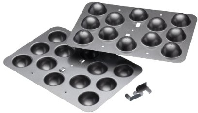 MasterClass KCMCHB91 12-Hole Non-Stick Cake Pop Pan 18.5 x 27 cm, Grey