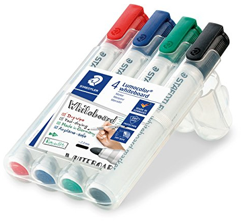 STAEDTLER Whiteboard Marker farblich sortiert 2mm Inhalt 4 Farbe