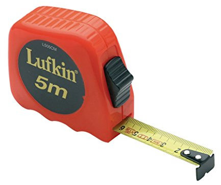 Lufkin L505CM 5m / 19mm Metro a Nastro Serie 500, con Custodia in Hi-Viz ABS Resistente Agli Urti