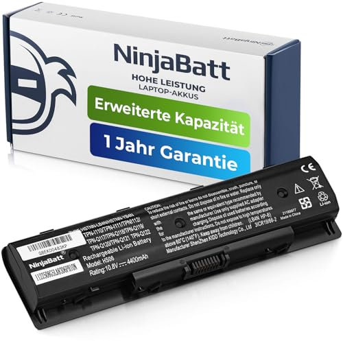NinjaBatt Battery for HP P106 710416-001 PI06 HSTNN-UB4N HSTNN-LB4N 710417-001 HSTNN-LB40 TPN-L112 M6-N010DX M6-N113DX M7-J120DX M7-J020DX 17T-JX 100 - High performance [6 cells/4400mAh/10.8v]