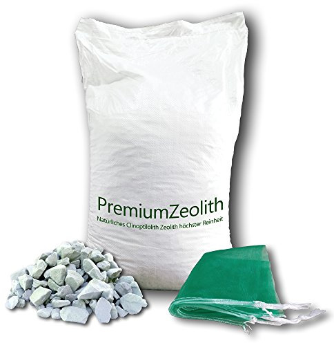 25 kg Zeolite 8 – 16 mm + 2 Sacchi Filtro Filtro Materiale Stagno Filtro Acquario laghetto da Giardino e Filtro Medium fosfato di Collegamento zeoliet celolit zelolit Zeolite baumgruen