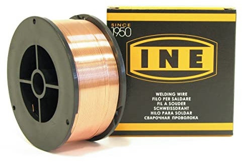 INE – Alambre de acero SG2, 0,6 mm, 700 g, soldadura MIG-MAG, bobina de alambre, diámetro 100 mm