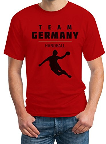 Handball Team Germany Olmypisches Motiv für Fans T-Shirt XXL Rot