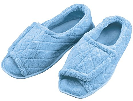 EasyComforts Quilted Chenille Adjustable Toe Slippers