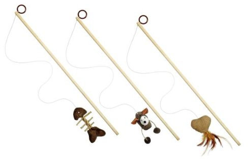 NATURE CAT TOY KATZENANGEL MAUS BRAUN, 50CM