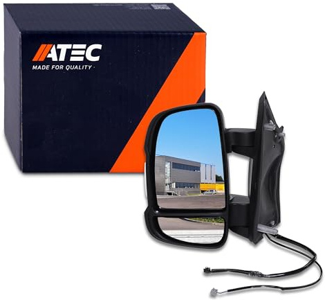 ATEC Germany 1x Elektrischer Außenspiegel links beheizbar mit | Kompatibel mit: CITROËN JUMPER II Bus, JUMPER II Kasten, JUMPER II Pritsche/Fahrgestell, FIAT DUCATO Bus, DUCATO Kasten