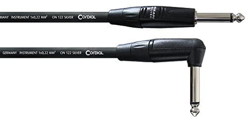 CORDIAL CABLES Câble guitare jack droit-coudé 6 m CÂBLES INSTRUMENT Essentials Jack droit/coudé