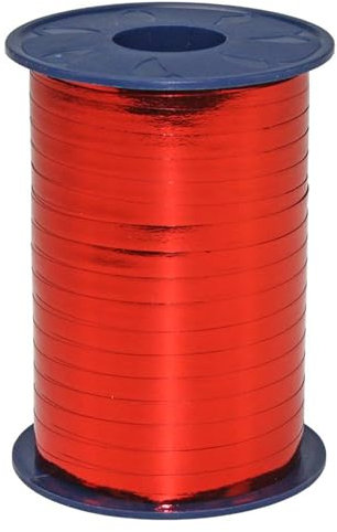 Präsent C.E. Pattberg Mexico Geschenkband metallic rot, 400 m Ringelband zum Einpacken von Geschenken, 5 mm Breite, Zubehör zum Dekorieren & Basteln, Dekoband, Anlass