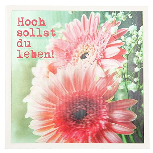 Depesche 4758.008 Glückwunsch-Karte zum Geburtstag mit 3D Motiv, Geburtstagskarte, ca. 17 x 17 cm groß, inkl. passendem Umschlag, ohne Innentext