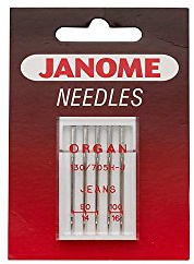 Janome Denim Nadeln 15 x 1DE gemischt Größe 90 & 100