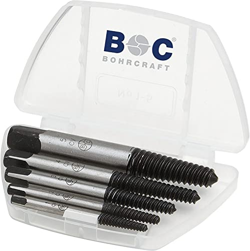 Bohrcraft 97001430008 Schraubenausdrehersatz CV in Plastikkassette 8-teilig, Größe 1-8 SE8
