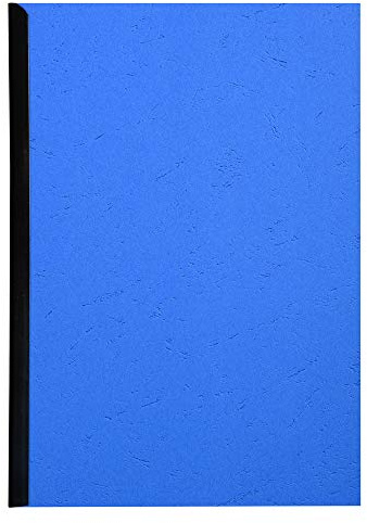 Exacompta EverCover - Copertine per raccoglitori in pelle effetto grana, formato A4, 270 g/m², riciclate al 100%, blu, confezione da 100