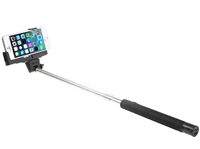 KHOMO Palo de Selfie Stick con Botón Bluetooth y Trípode para Móvil - Baston para Selfis Compatible con iPhone, Android, Xiaomi - Negro
