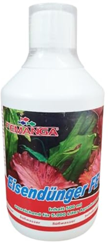 Femanga Eisen Fe II 1000 ml – Effektiver Eisen Dünger für Aquarienpflanzen zur Förderung von gesundem Wachstum und grünen Blättern