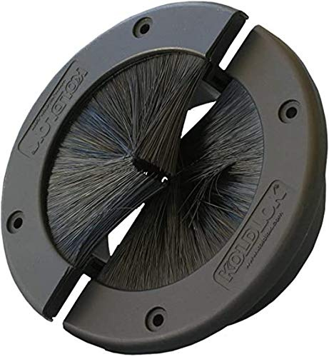 KoldLok 6 Round Brush Grommet, Large Split Grommet with Brush, Raised Floor Airflow Management 1 Pack
