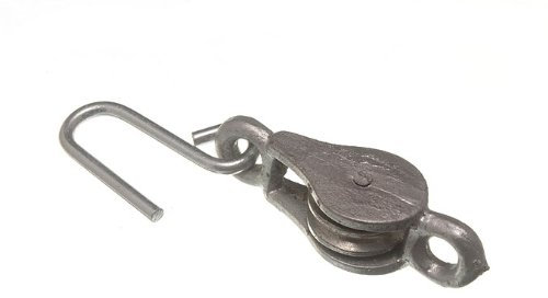 6 von Wasch-Line Wire Rope Pulley mit Haken aus verzinktem Stahl