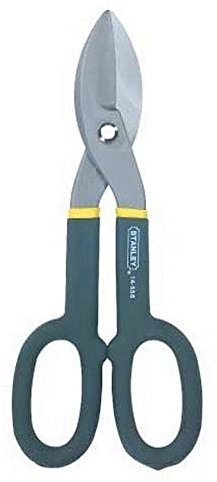 Stanley Blechschere gerade Form, 250mm Länge, Kunststoffhandgirff aus Bi-Material, Stahllegierung, 2-14-556