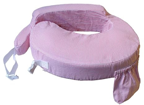 MY BREST FRIEND 0007 Baby wild - amerikanisches Stillkissen, original, Design: rosa Weiss gestreift