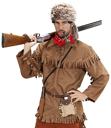 W WIDMANN MILANO Party Fashion - Trapper Kostüm | 2-teilig mit Jacke und Hut im Cowboy, Ranger und Jäger Look für Karneval und Mottoparty