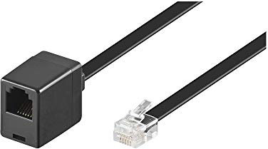 Goobay 68261 Modular Verlängerungskabel flach 10m / RJ12 Stecker auf RJ12 Buchse / Telefonkabel 10m verlängern / CCA RJ12 Kabel Westernstecker Telefonanschlusskabel 10 Meter