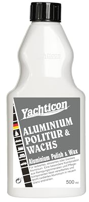 Aluminium Polish and Wax 500 ml of Yachticon. Cleans, Polishes Protects &for lacquered, Aluminium, anodised, bare Alu. removes Oberflächenverschmutzungen &leaves no scratches.