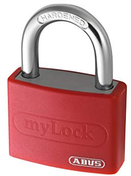 ABUS 499401 - T65AL/40_RED_KA6401 Candado My Lock aluminio 40 mm Rojo llaves iguales