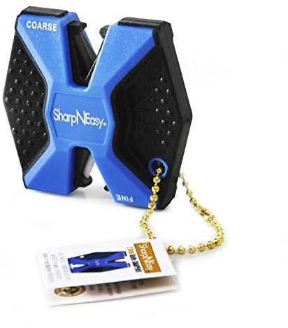 ACCUSHARP Diamond Pro Aiguiseur de Couteaux en 2 étapes (grossières et Fines), restaure, aiguise et affute Le Bord de la Lame pour Couteaux de Cuisine et Tous Types de Lames Outil Porte-clés Compact