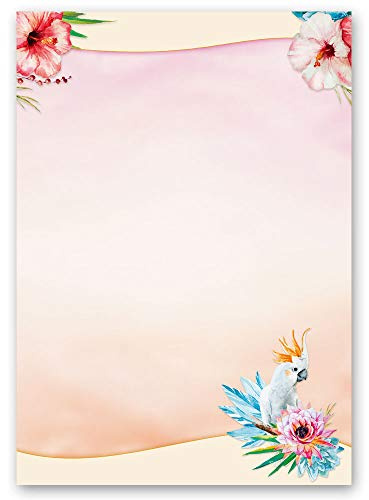 Motif Paper – Stationary Paper Cockatoo 20 Sheets DIN A4