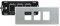 Bticino S503/13XS Placca e Supporto per Punto Luce, Serie Magic per Scatola Rettangolare, in Acciaio Oxidal, Robusta e Affidabile, 1 Modulo