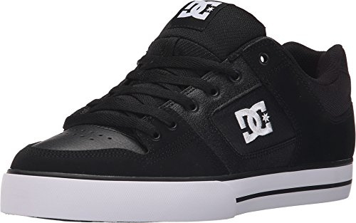 DC Shoes Pure, Scarpe da Skateboard Uomo, Nero Bianco E Nero, 44 EU